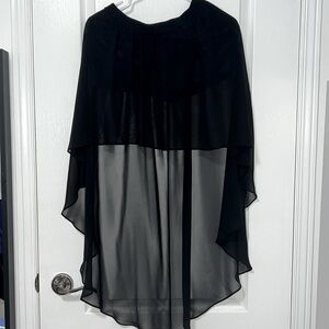 FOREVER 21 HIGH LOW SKIRT WITH BUILT IN SHORTS, SIZE S